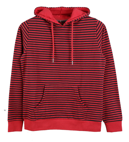 Stripe B Hoody  65  Polyester 35  Cotton, Inside Brushed,  Y,D  260g